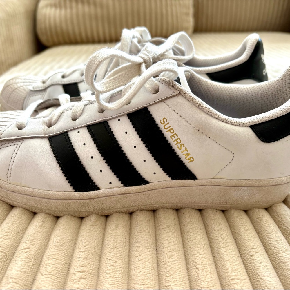Adidas Superstar White with Black Stripes